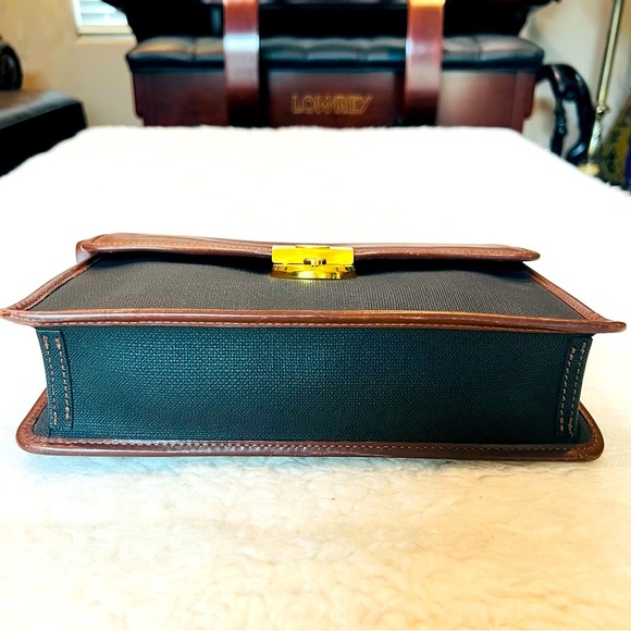 Dunhill Vintage pVC 2 tone Brown/Black PVC Leather Clutch Bag w/ 2 keys - Picture 5 of 16